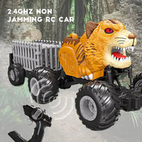 HKM-230739 Lion Tiger Remote Control Stunt Truck - Off-Road RC Car for Kids – Electric, 2.4G, Indoor/Outdoor Fun, Ready-to-Go