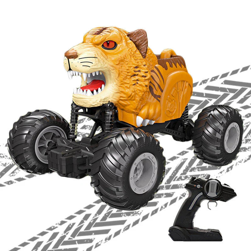 HKM-230739 Lion Tiger Remote Control Stunt Truck - Off-Road RC Car for Kids – Electric, 2.4G, Indoor/Outdoor Fun, Ready-to-Go