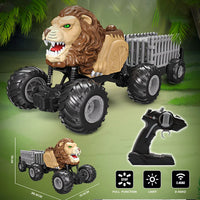 HKM-230739 Lion Tiger Remote Control Stunt Truck - Off-Road RC Car for Kids – Electric, 2.4G, Indoor/Outdoor Fun, Ready-to-Go