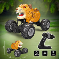 HKM-230739 Lion Tiger Remote Control Stunt Truck - Off-Road RC Car for Kids – Electric, 2.4G, Indoor/Outdoor Fun, Ready-to-Go