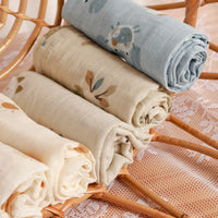 HKM-230739 Soft Cotton Gauze Saliva Towels for Babies - Sets of 5 in Various Patterns