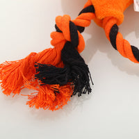 HKM-230803 Durable Cotton Rope Knot Toy for Dogs - Halloween Pumpkin, Ghost, and Black Cat Rings