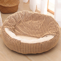 HKM-230867 Warm Winter Semi Enclosed Kennel Round Pet