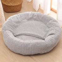 HKM-230867 Warm Winter Semi Enclosed Kennel Round Pet