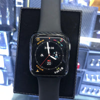 HKM-230995 Carbon Fiber Protective Shell Frame for Apple Watch Series 4 - Shiny Black, Matte Black, Red Options, 44mm