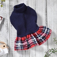 HKM-230995 Chic Princess Style Dog Dress in Red and Black for Small to Medium Breeds
