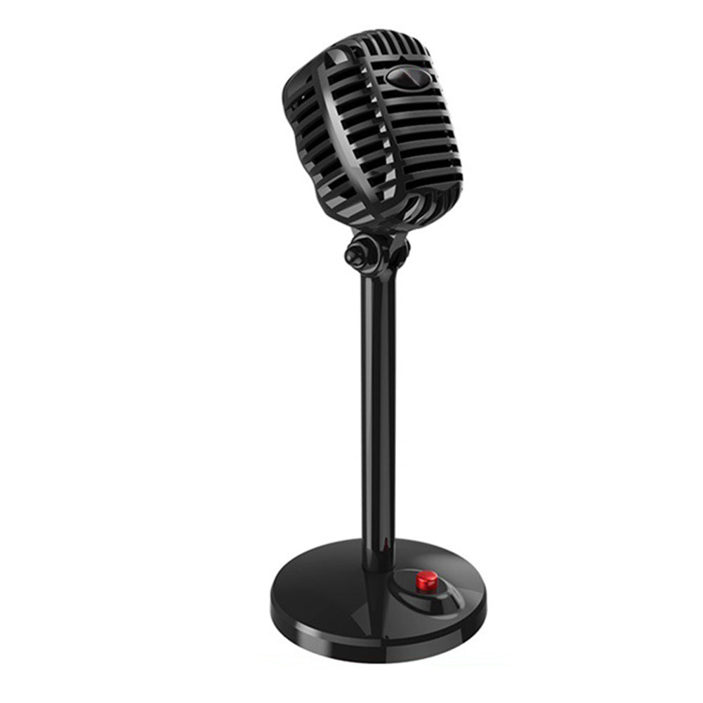 HKM-231187 Compact Karaoke Microphone for Home and Studio Use - USB & 3.5mm Options, Omnidirectional with Noise Reduction