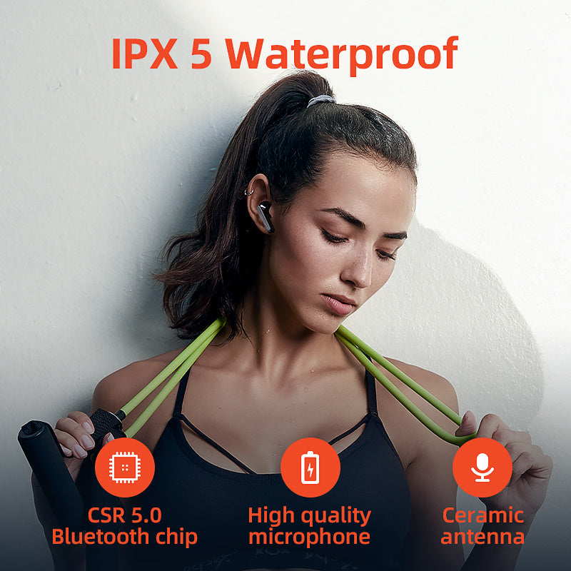 HKM-231379 QCY T3 Wireless Bluetooth Earbuds with Dual Microphone, 5-6 Hours Playtime, Noise Reduction, and 150 Hours Standby