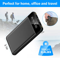 HKM-231507 10,000mAh Ultra Slim Portable Power Bank with Dual USB Outputs, LED Flashlight, and Charging Cable for iPhone 15 and More