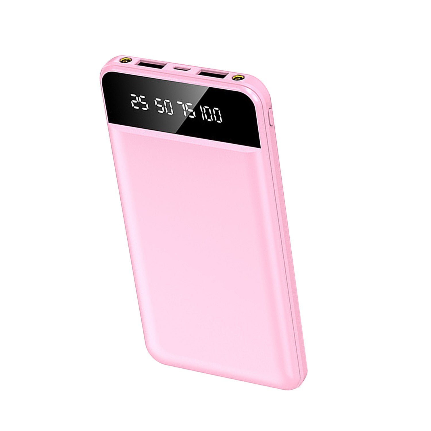 HKM-231507 10,000mAh Ultra Slim Portable Power Bank with Dual USB Outputs, LED Flashlight, and Charging Cable for iPhone 15 and More