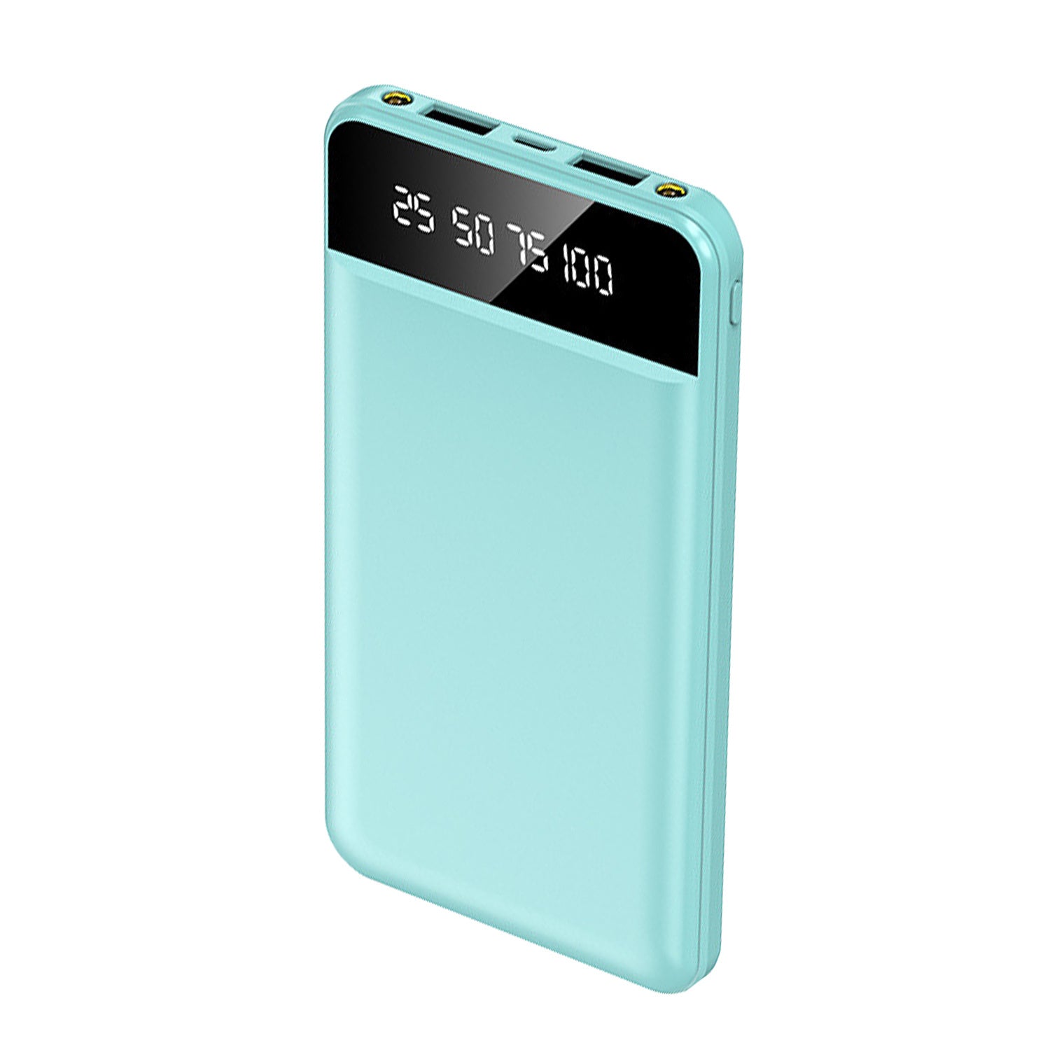 HKM-231507 10,000mAh Ultra Slim Portable Power Bank with Dual USB Outputs, LED Flashlight, and Charging Cable for iPhone 15 and More
