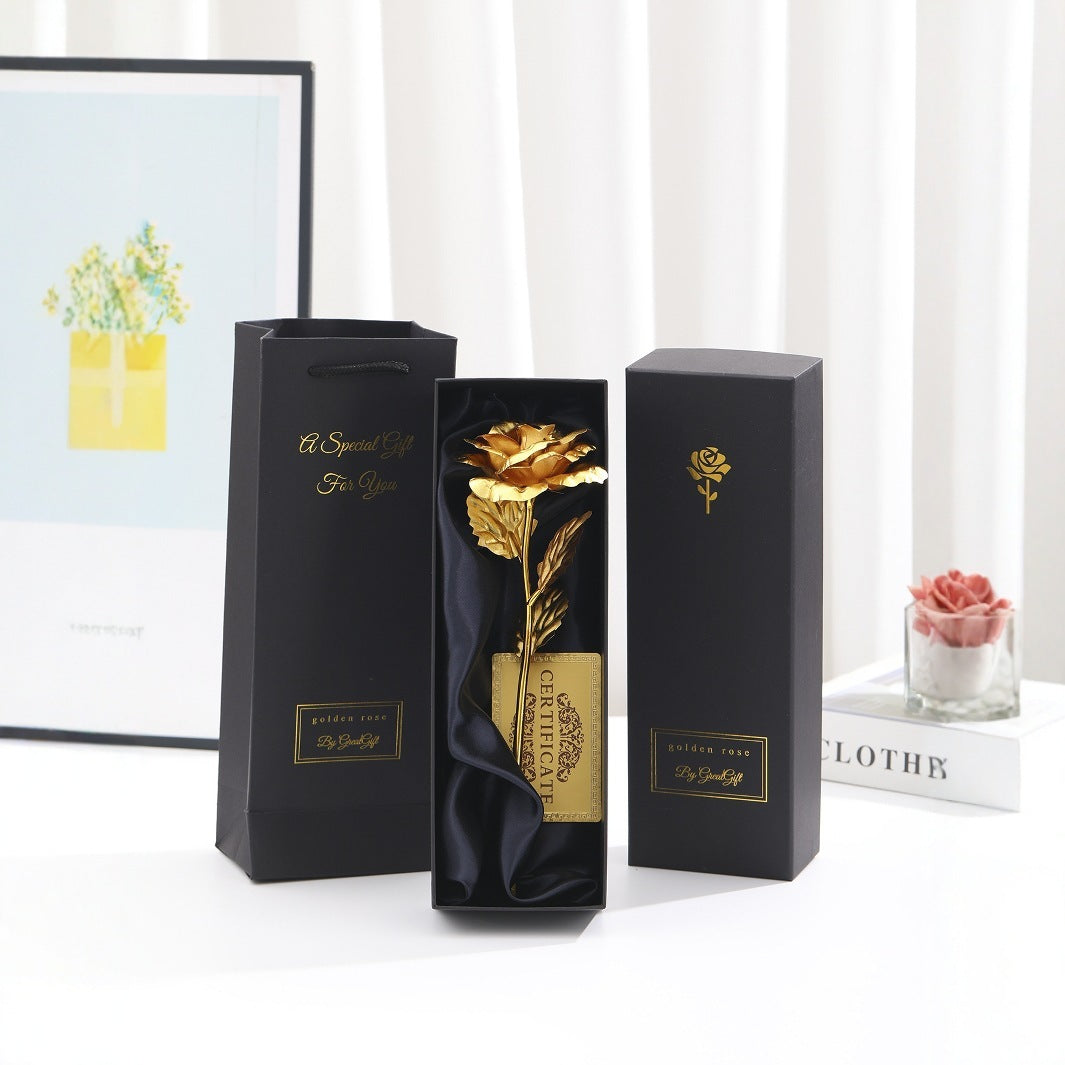 KTX-231571 Gold Foil Rose - Creative Gift for Holidays and Special Occasions in Various Colors