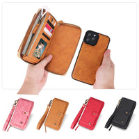 HKM-231571 Wrist Strap Mobile Phone Holster for Samsung Devices - Handmade PU Leather Case in Black, Brown, Red, and Pink