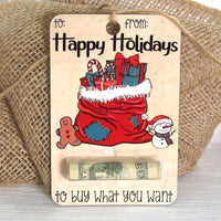 HKM-231763 Creative Wooden Christmas Wallet Decorative Pendant - Modern Art Design, 4 x 6 inches