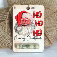 HKM-231763 Creative Wooden Christmas Wallet Decorative Pendant - Modern Art Design, 4 x 6 inches