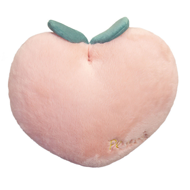 HKM-231763 Fruit Plush Toy Peach Cushion with Blanket - Soft PP Cotton Filling, 40x35cm Pillow Size