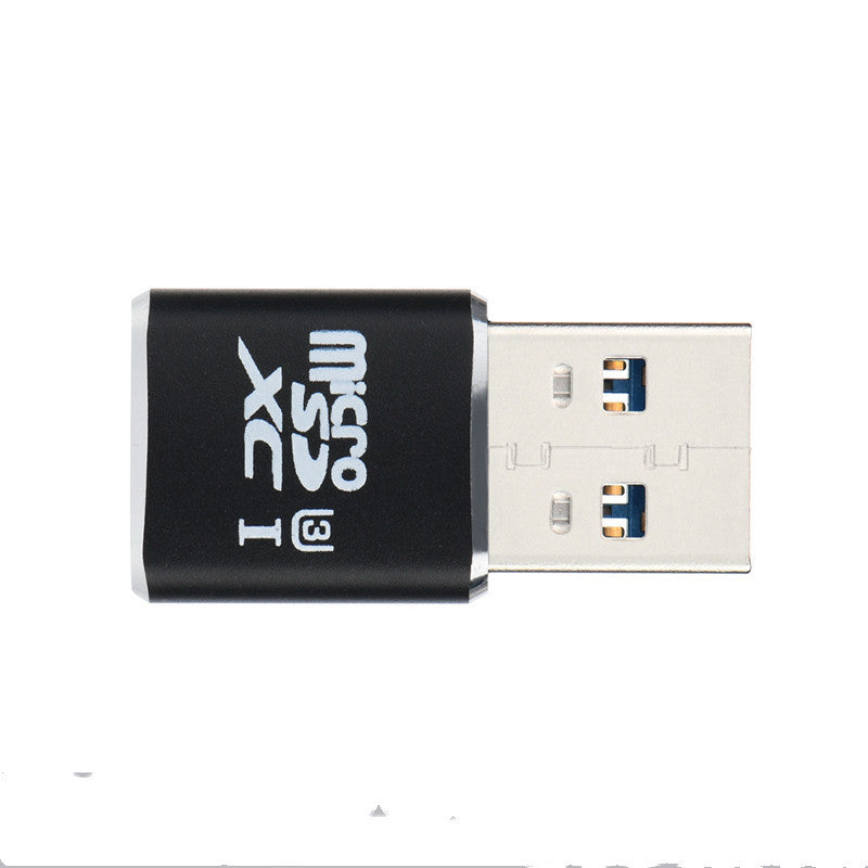 HKM-231827 USB 3.0 Mini T-Flash Micro SD Card Reader for Mobile Phones - Black