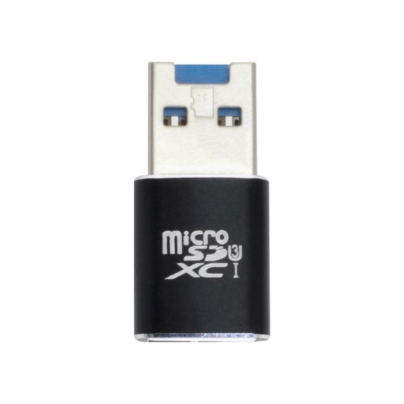 HKM-231827 USB 3.0 Mini T-Flash Micro SD Card Reader for Mobile Phones - Black