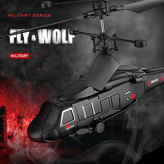 HKM-231891 Military Style Remote Control Helicopter 3.5CH for Indoor and Outdoor Use, Perfect for Ages 8 and Above