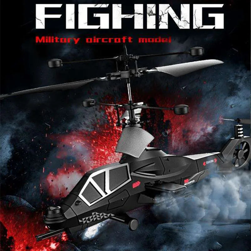 HKM-231891 Military Style Remote Control Helicopter 3.5CH for Indoor and Outdoor Use, Perfect for Ages 8 and Above