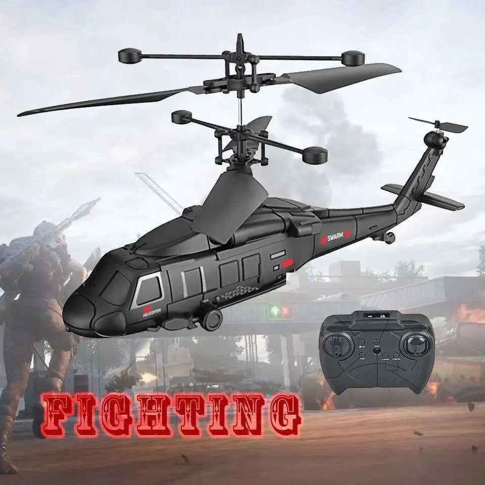 HKM-231891 Military Style Remote Control Helicopter 3.5CH for Indoor and Outdoor Use, Perfect for Ages 8 and Above