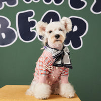 HKM-231891 Pet Small Fragrance Cardigan in Pink Wool - Cozy Sweater for All Genders