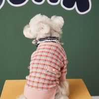 HKM-231891 Pet Small Fragrance Cardigan in Pink Wool - Cozy Sweater for All Genders