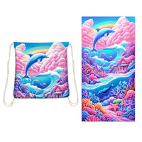 HKM-231891 Versatile Microfiber Beach Towel and Bag Storage - Multiple Colors Available