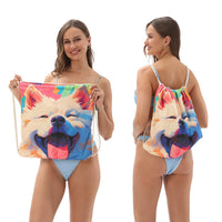 HKM-231891 Versatile Microfiber Beach Towel and Bag Storage - Multiple Colors Available