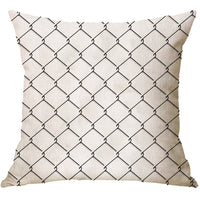HKM-232019 Geometric Abstract Linen Pillowcase - Nordic Style Cushion Cover