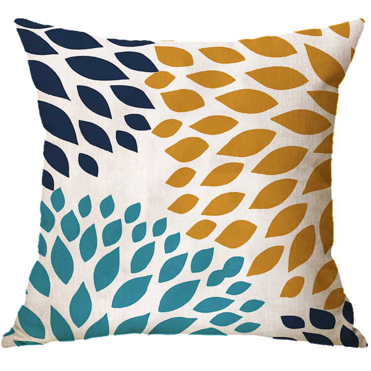 HKM-232019 Geometric Abstract Linen Pillowcase - Nordic Style Cushion Cover