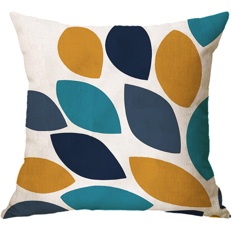 HKM-232019 Geometric Abstract Linen Pillowcase - Nordic Style Cushion Cover
