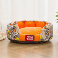 HKM-232275 Winter Warm Plush Thickened Canvas Pet Nest in Various Colors