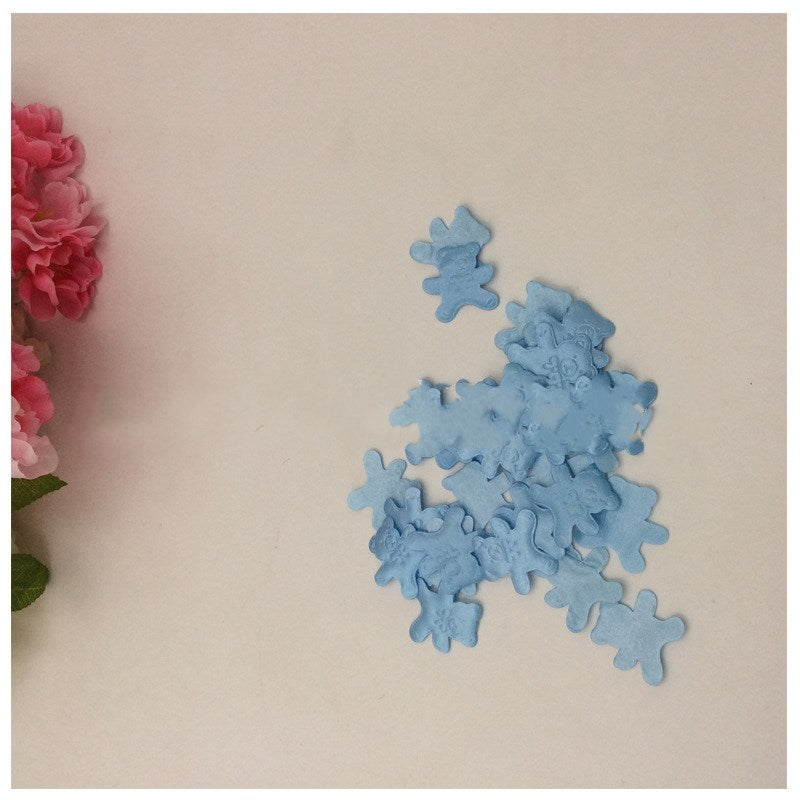 HKM-232403 Butterfly Bear Floral Decoration Pack - 3CM, 200 Tablets of Polyester Accents for Clothing and DIY Home Projects
