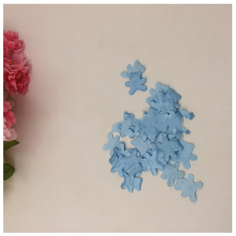 HKM-232403 Butterfly Bear Floral Decoration Pack - 3CM, 200 Tablets of Polyester Accents for Clothing and DIY Home Projects