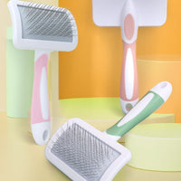HKM-232403 Dog Grooming Comb in Pink, Green, and Purple - Unraveling Knots with Durable Plastic