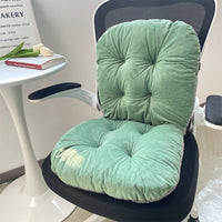 HKM-232531 Integrated Seat Cushion with Solid Color Backrest - Available in Light Pink, Beige, Light Gray, Light Brown, Bright Yellow, Grass Green
