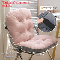 HKM-232531 Integrated Seat Cushion with Solid Color Backrest - Available in Light Pink, Beige, Light Gray, Light Brown, Bright Yellow, Grass Green