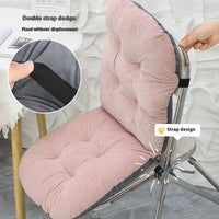 HKM-232531 Integrated Seat Cushion with Solid Color Backrest - Available in Light Pink, Beige, Light Gray, Light Brown, Bright Yellow, Grass Green