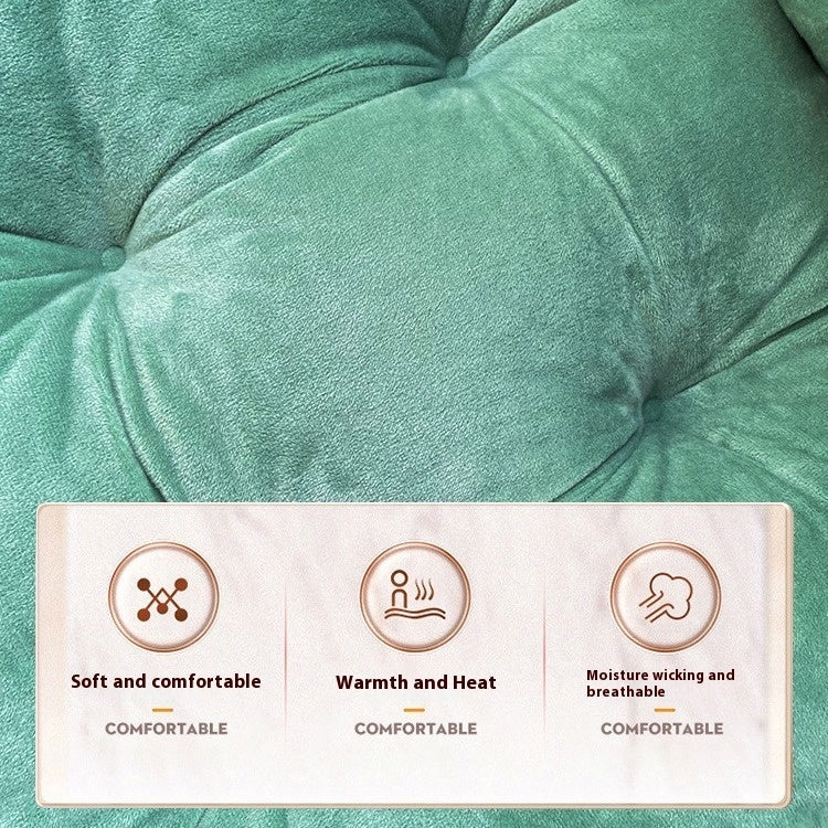 HKM-232531 Integrated Seat Cushion with Solid Color Backrest - Available in Light Pink, Beige, Light Gray, Light Brown, Bright Yellow, Grass Green
