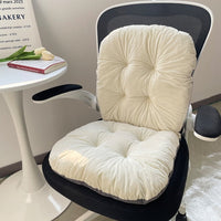 HKM-232531 Integrated Seat Cushion with Solid Color Backrest - Available in Light Pink, Beige, Light Gray, Light Brown, Bright Yellow, Grass Green
