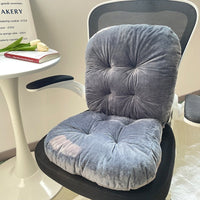 HKM-232531 Integrated Seat Cushion with Solid Color Backrest - Available in Light Pink, Beige, Light Gray, Light Brown, Bright Yellow, Grass Green