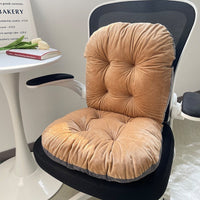 HKM-232531 Integrated Seat Cushion with Solid Color Backrest - Available in Light Pink, Beige, Light Gray, Light Brown, Bright Yellow, Grass Green