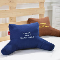 HKM-232595 Humanoid Waist Protection Cushion - Solid Color Bedside & Office Pillow with Headrest Options