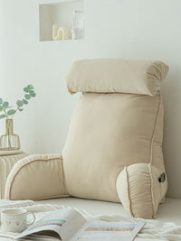 HKM-232595 Humanoid Waist Protection Cushion - Solid Color Bedside & Office Pillow with Headrest Options