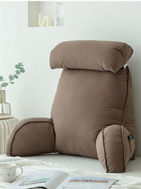 HKM-232595 Humanoid Waist Protection Cushion - Solid Color Bedside & Office Pillow with Headrest Options