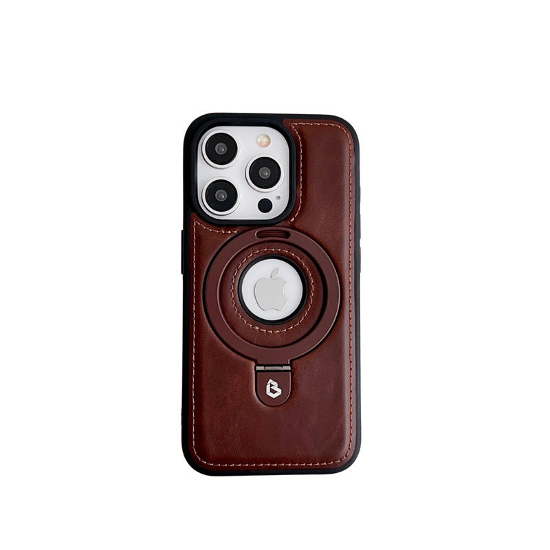 HKM-232723 Magnetic Drop-Resistant Leather Phone Case for iPhone 11 Pro, 12 Pro Max, 13 Pro, 14 Pro Max in Various Colors