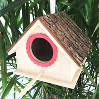 HKM-232723 Outdoor Paulownia Bird House for Parrots - Modern Nesting Box with Polished Finish