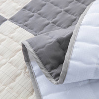 HKM-232787 Antibacterial Silver Fiber Cotton Fitted Sheet with Anti-Skid Pillow Cases - Geometric Modern Design