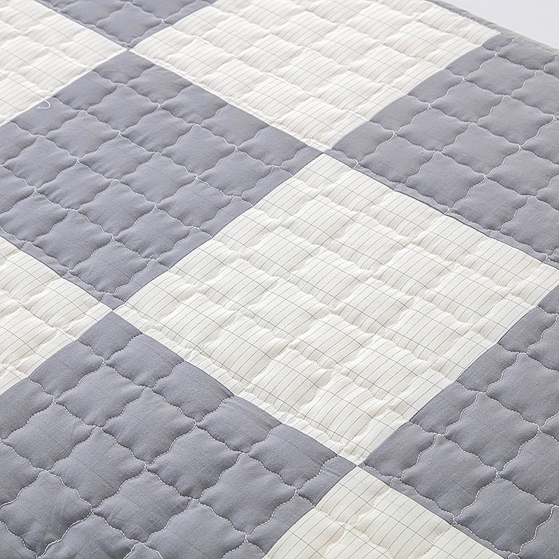 HKM-232787 Antibacterial Silver Fiber Cotton Fitted Sheet with Anti-Skid Pillow Cases - Geometric Modern Design